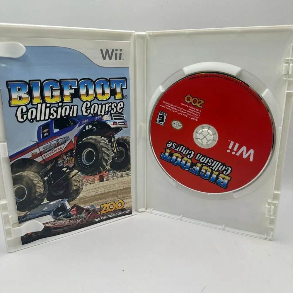 Bigfoot Collision Course Nintendo Wii Game Complete With Manual & Case